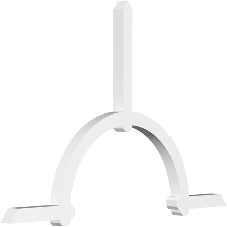 Ekena Millwork Ericson Architectural Grade PVC Gable Bracket, 96"W x 64"H x 4"D x 4"F, 16/12 Pitch GBP096X64X0404ERI00